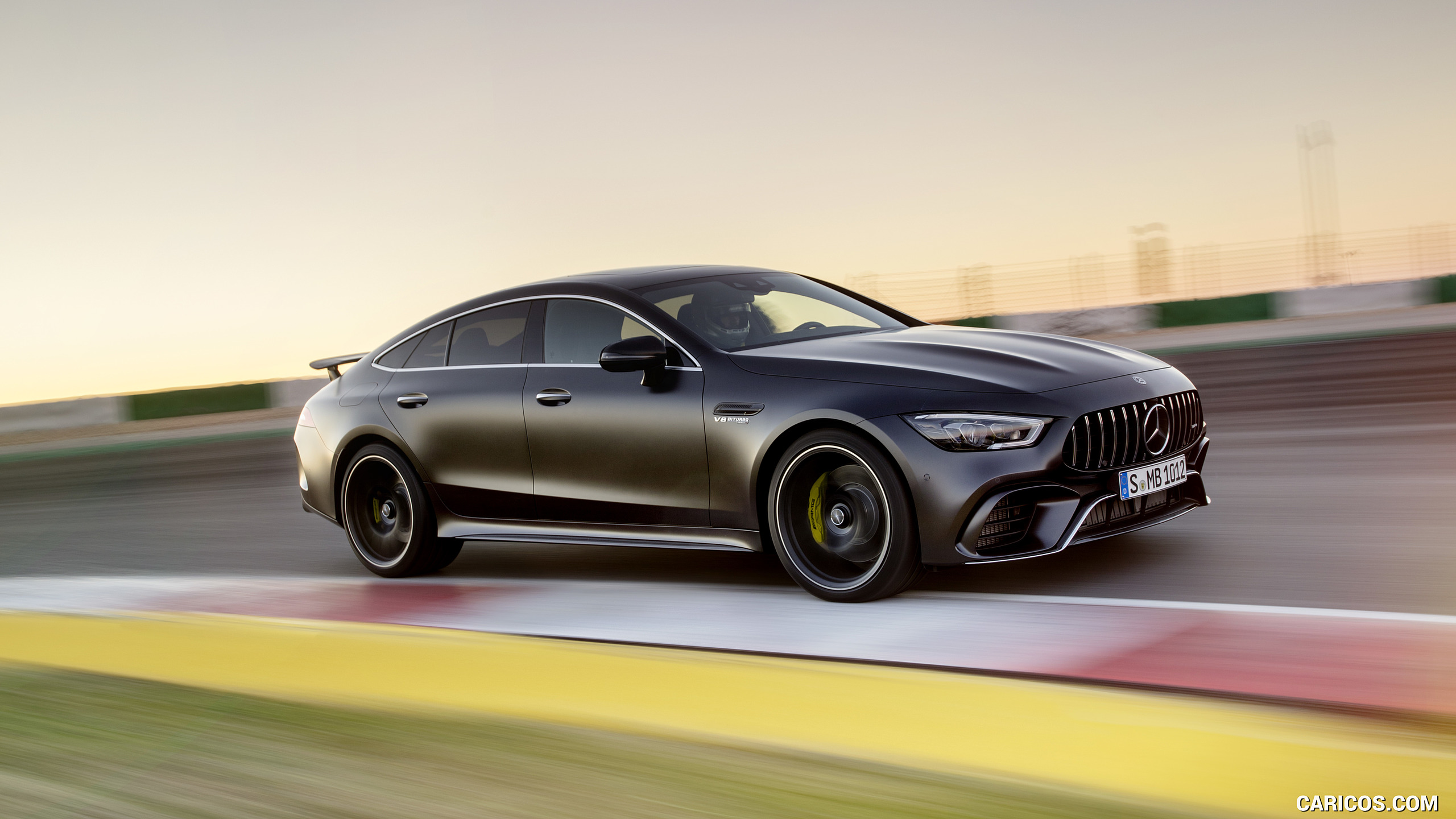 2019 Mercedes-AMG GT 63 S 4MATIC+ 4-Door Coupe (Color: Graphite Grey Magno) - Side, #7 of 427