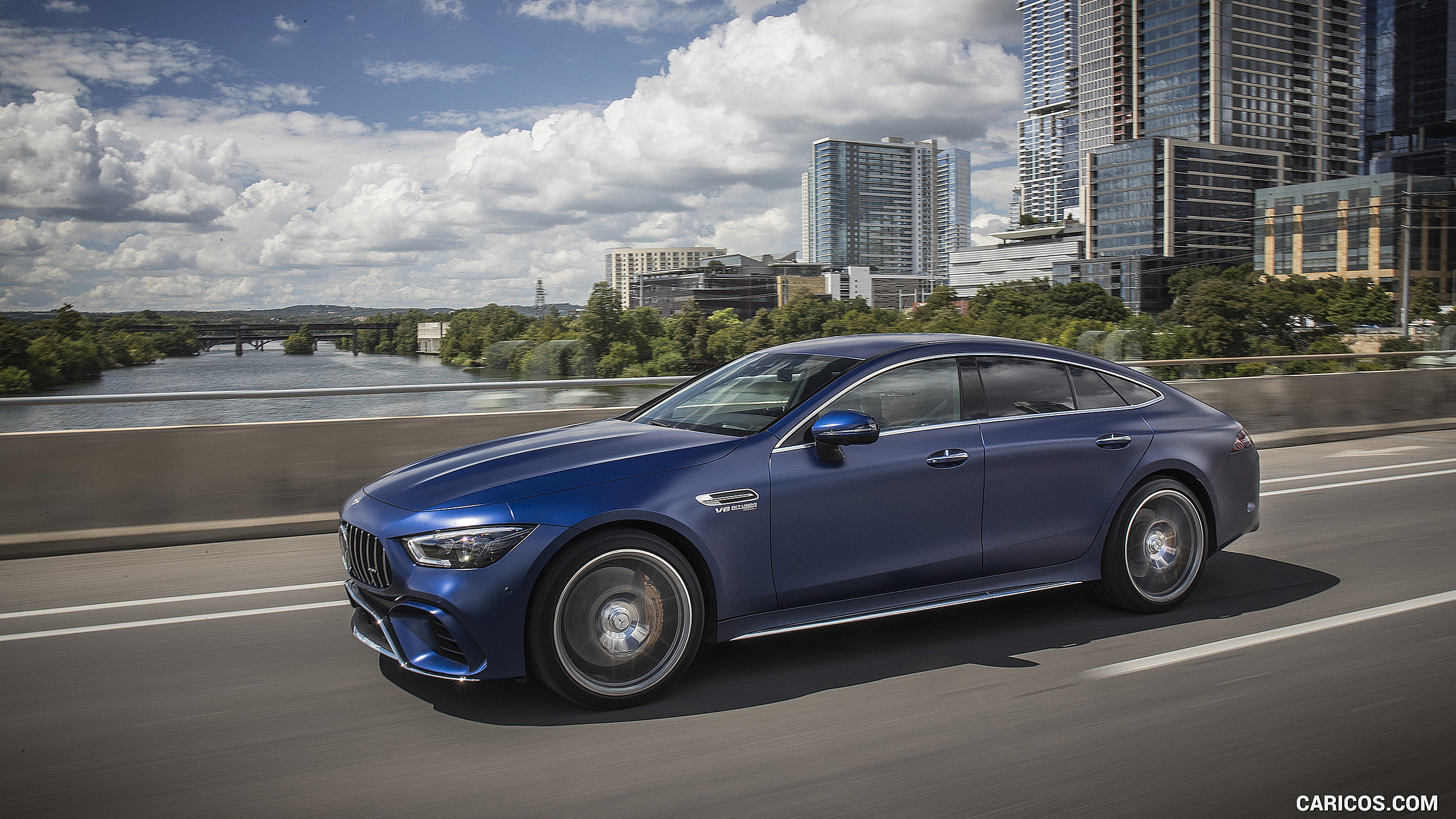 2019 Mercedes-AMG GT 63 S 4MATIC+ 4-Door Coupe - Front Three-Quarter, #112 of 427