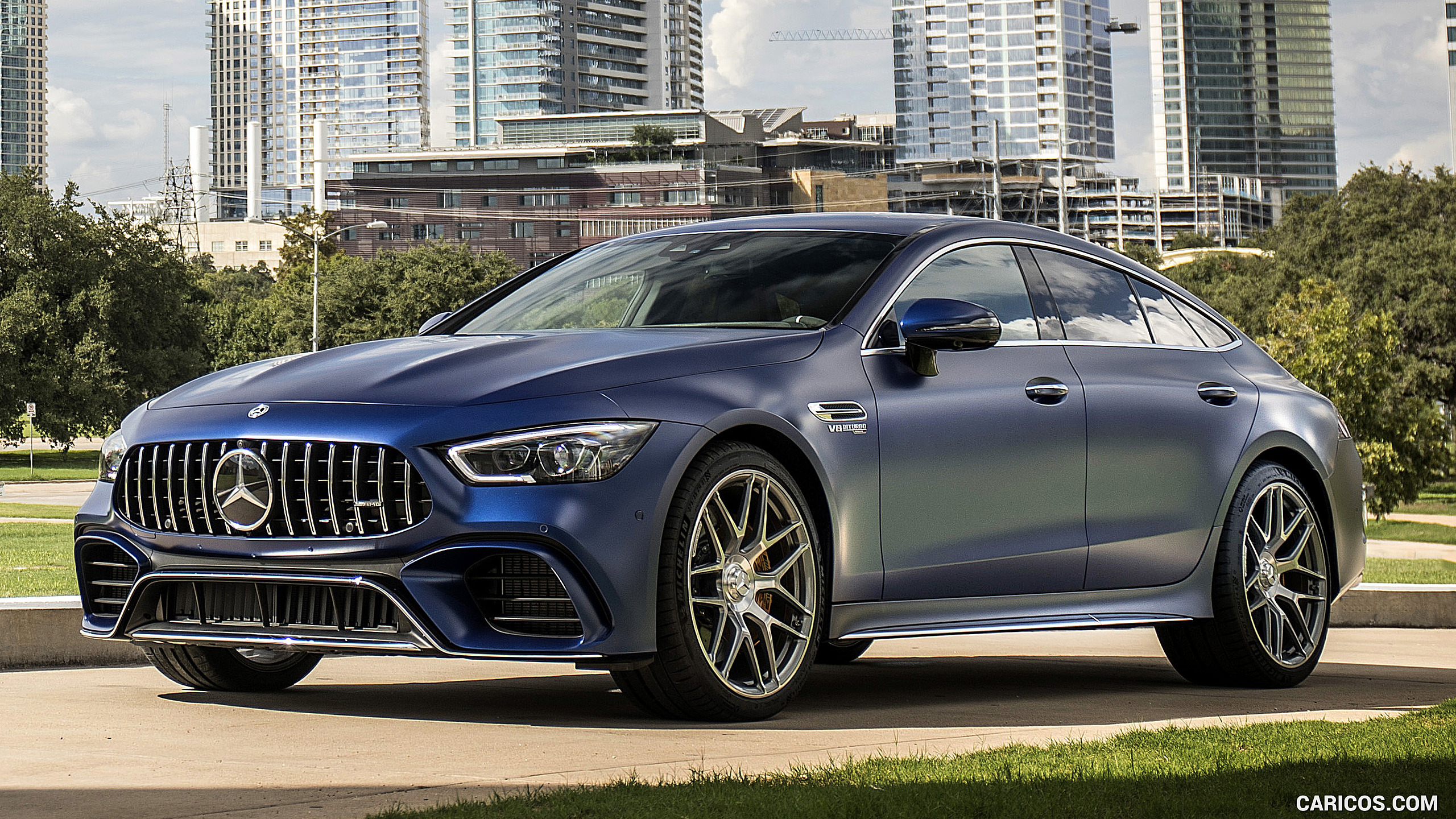 2019 Mercedes-AMG GT 63 S 4MATIC+ 4-Door Coupe - Front Three-Quarter, #121 of 427