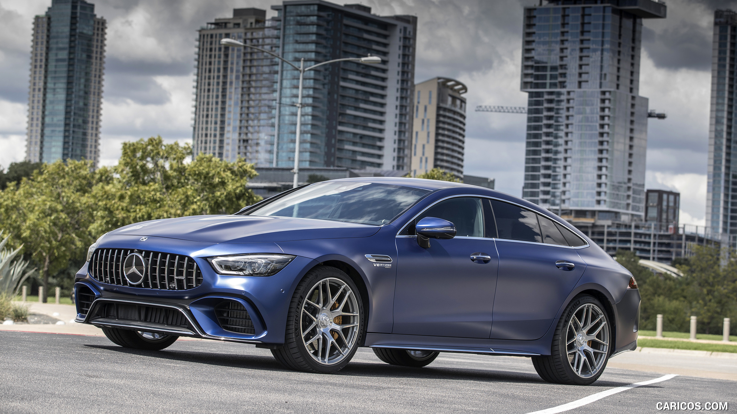 2019 Mercedes-AMG GT 63 S 4MATIC+ 4-Door Coupe - Front Three-Quarter, #122 of 427
