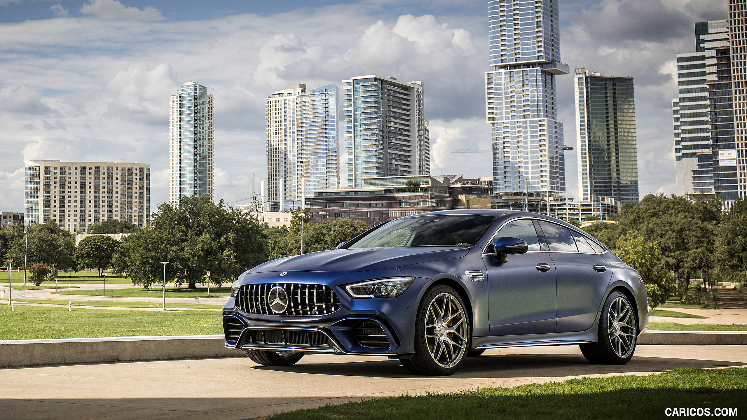 2019 Mercedes-AMG GT 63 S 4MATIC+ 4-Door Coupe - Front Three-Quarter, #123 of 427