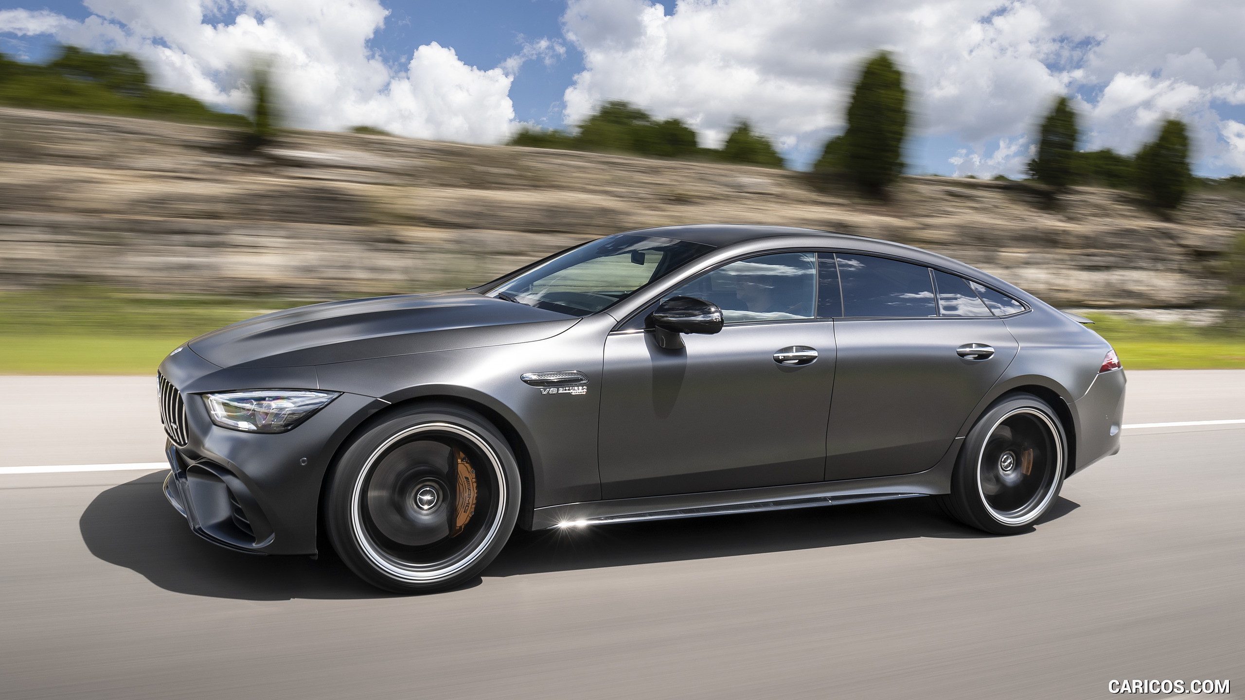 2019 Mercedes-AMG GT 63 S 4MATIC+ 4-Door Coupe - Side, #186 of 427