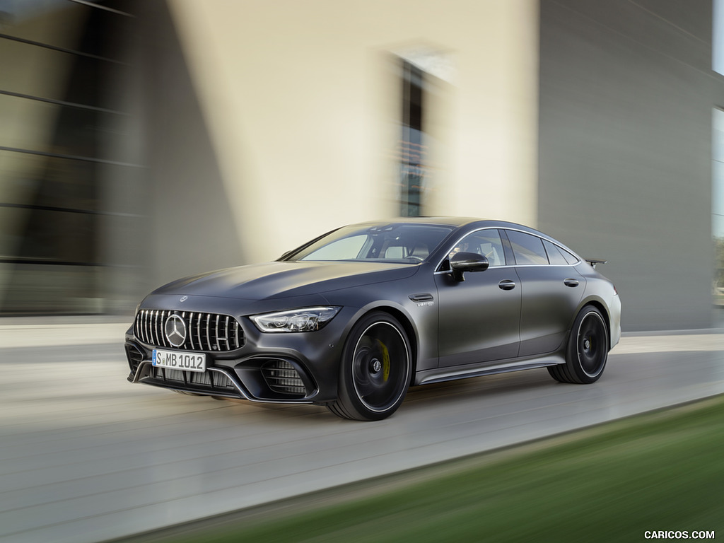 2019 Mercedes-AMG GT 63 S 4MATIC+ 4-Door Coupe (Color: Graphite Grey Magno) - Front Three-Quarter