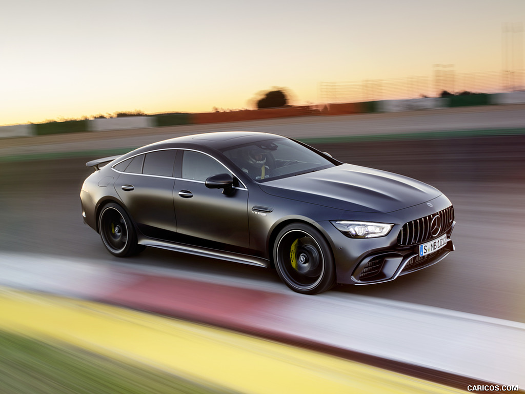 2019 Mercedes-AMG GT 63 S 4MATIC+ 4-Door Coupe (Color: Graphite Grey Magno) - Front Three-Quarter