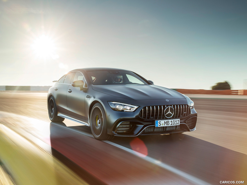 2019 Mercedes-AMG GT 63 S 4MATIC+ 4-Door Coupe (Color: Graphite Grey Magno) - Front Three-Quarter