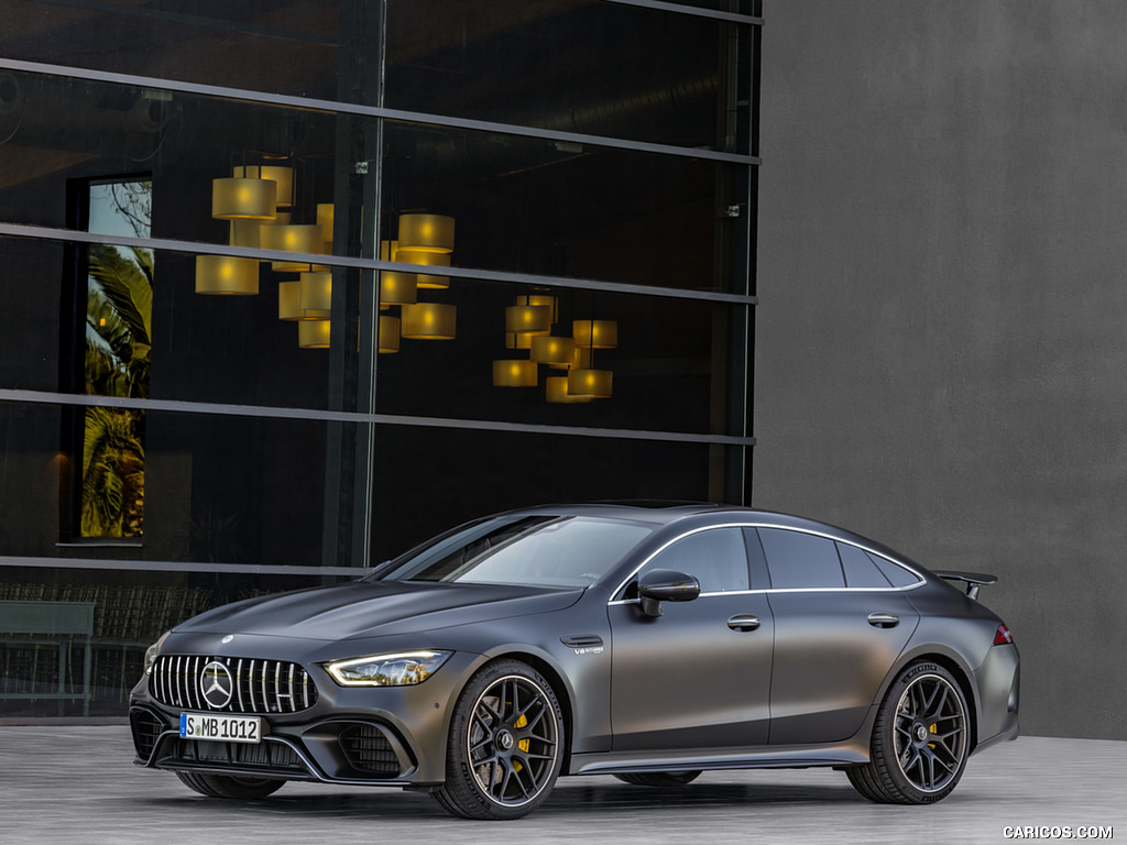 2019 Mercedes-AMG GT 63 S 4MATIC+ 4-Door Coupe (Color: Graphite Grey Magno) - Front Three-Quarter