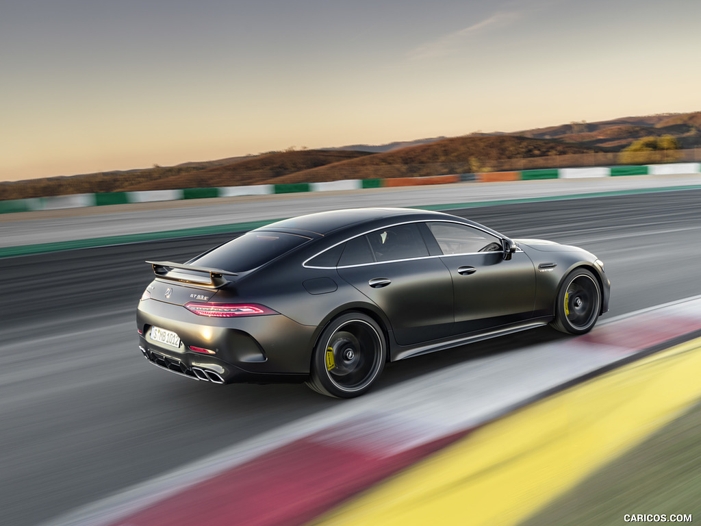 2019 Mercedes-AMG GT 63 S 4MATIC+ 4-Door Coupe (Color: Graphite Grey Magno) - Rear Three-Quarter