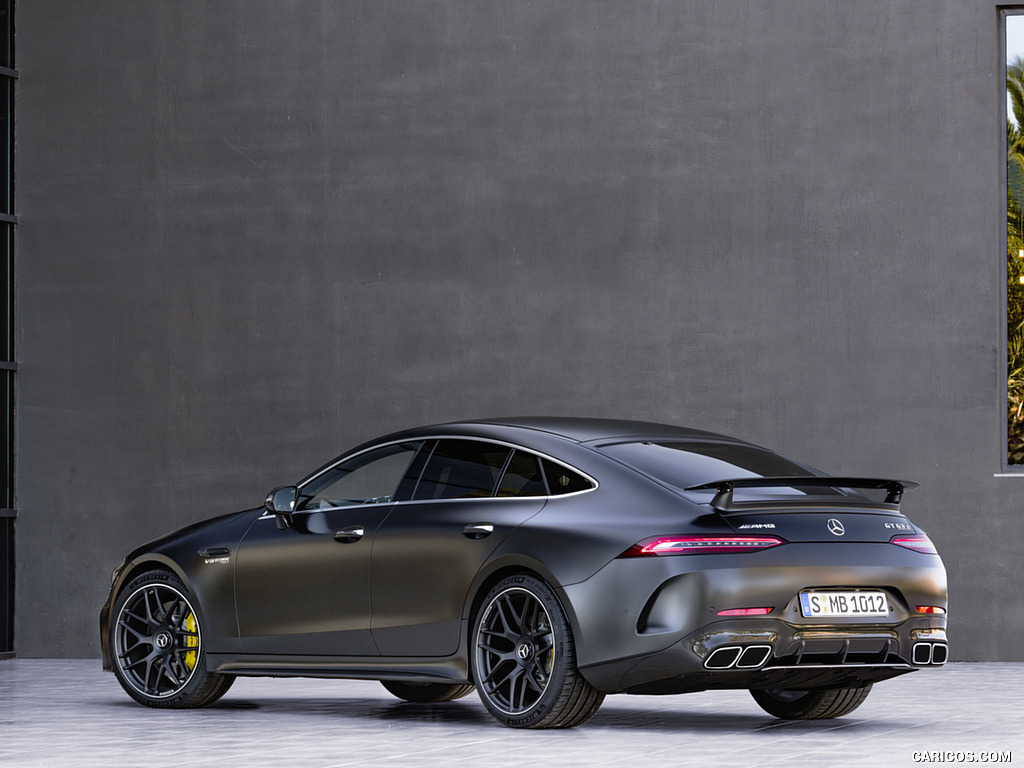 2019 Mercedes-AMG GT 63 S 4MATIC+ 4-Door Coupe (Color: Graphite Grey Magno) - Rear Three-Quarter