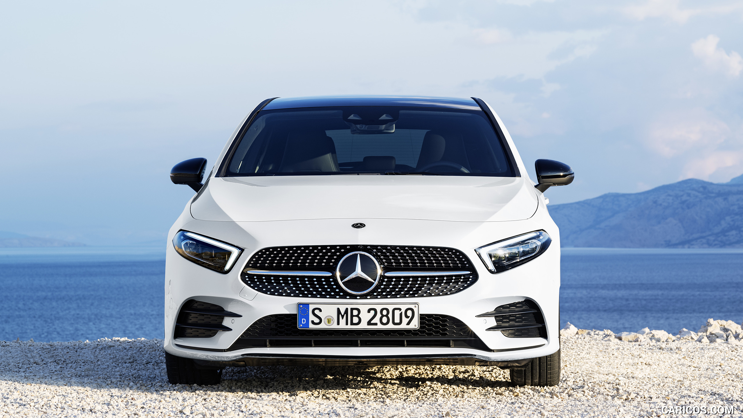 2019 Mercedes-Benz A-Class (Color: Digital white pearl) - Front, #42 of 181