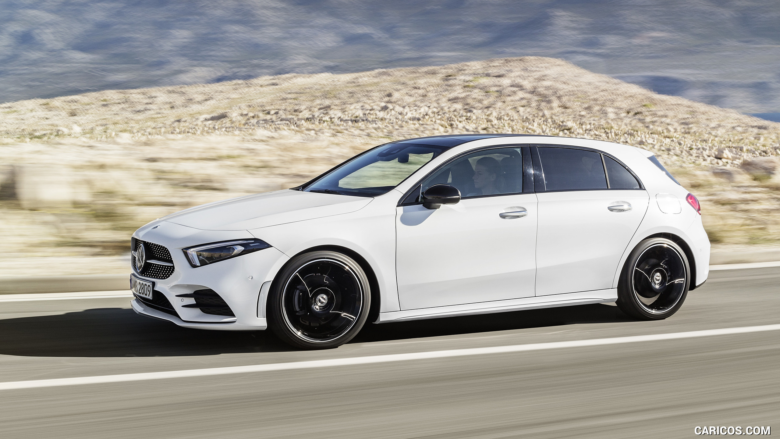 2019 Mercedes-Benz A-Class (Color: Digital white pearl) - Side, #32 of 181