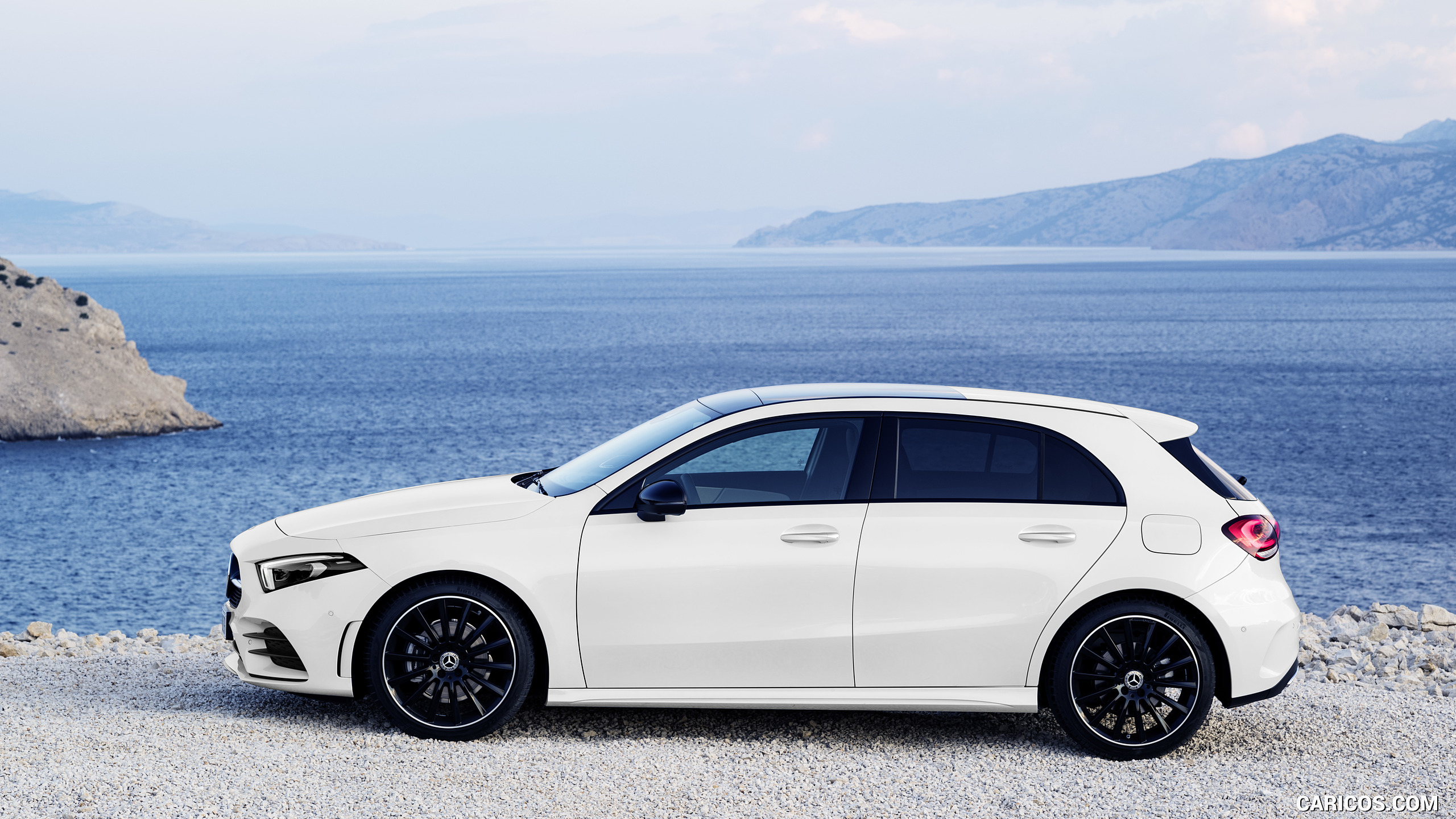 2019 Mercedes-Benz A-Class (Color: Digital white pearl) - Side, #39 of 181