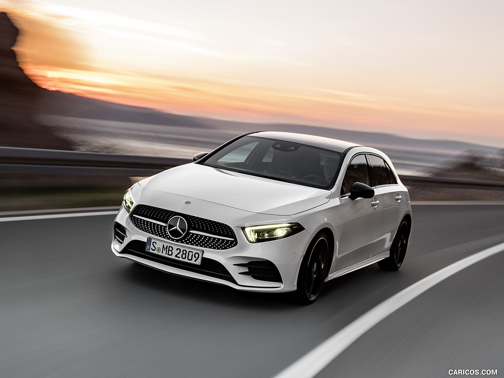 2019 Mercedes-Benz A-Class (Color: Digital white pearl) - Front