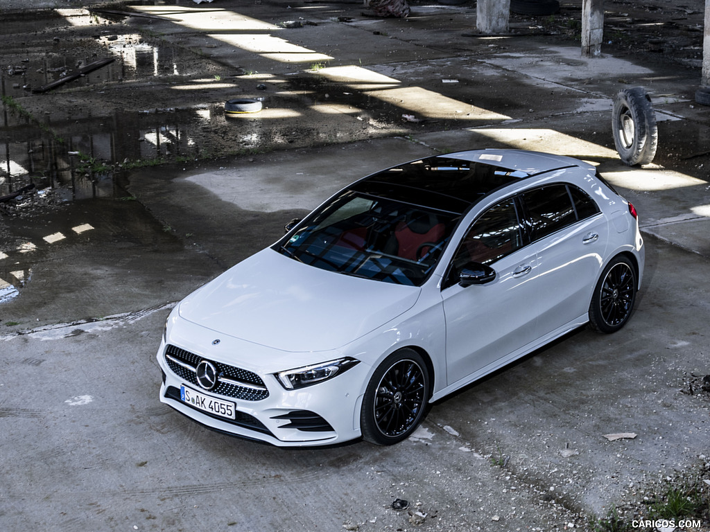 2019 Mercedes-Benz A-Class A180 d AMG Line (Color: Digital White) - Front Three-Quarter