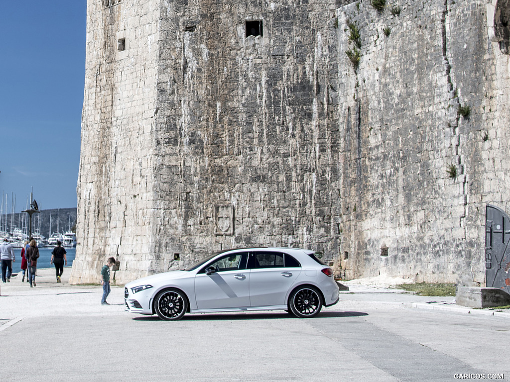 2019 Mercedes-Benz A-Class A180 d AMG Line (Color: Digital White) - Side