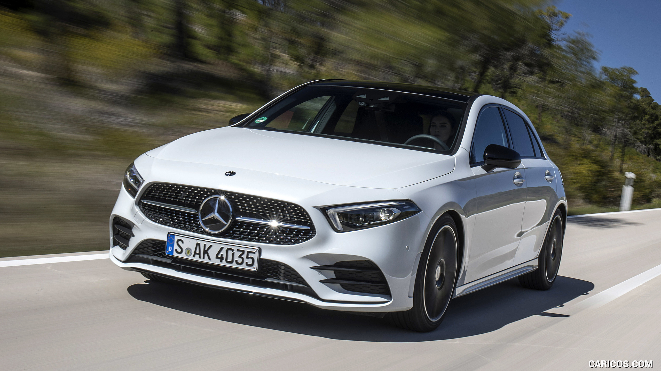 2019 Mercedes-Benz A-Class A200 AMG Line (Color: Digital White) - Front, #139 of 181