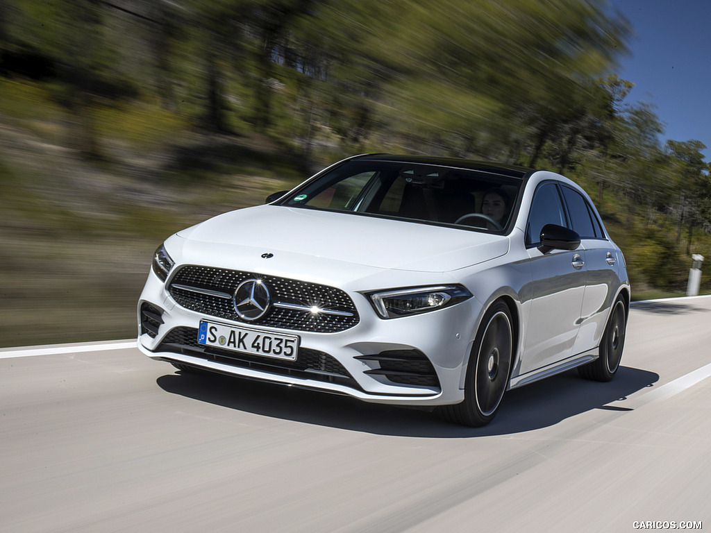 2019 Mercedes-Benz A-Class A200 AMG Line (Color: Digital White) - Front