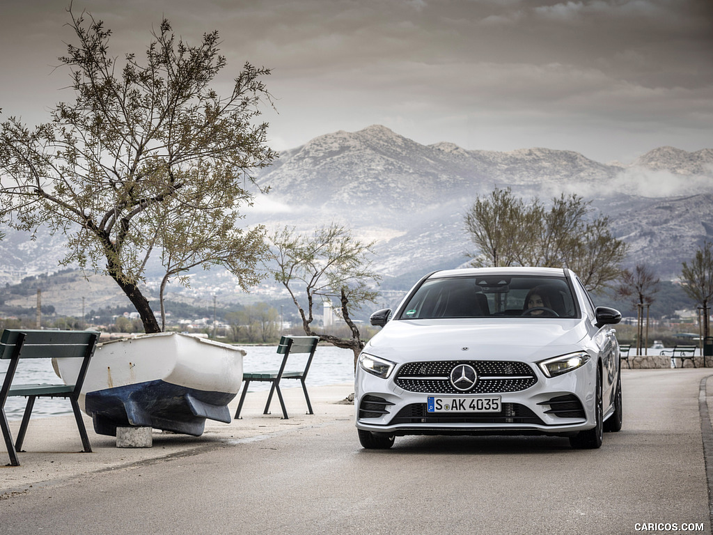 2019 Mercedes-Benz A-Class A200 AMG Line (Color: Digital White) - Front