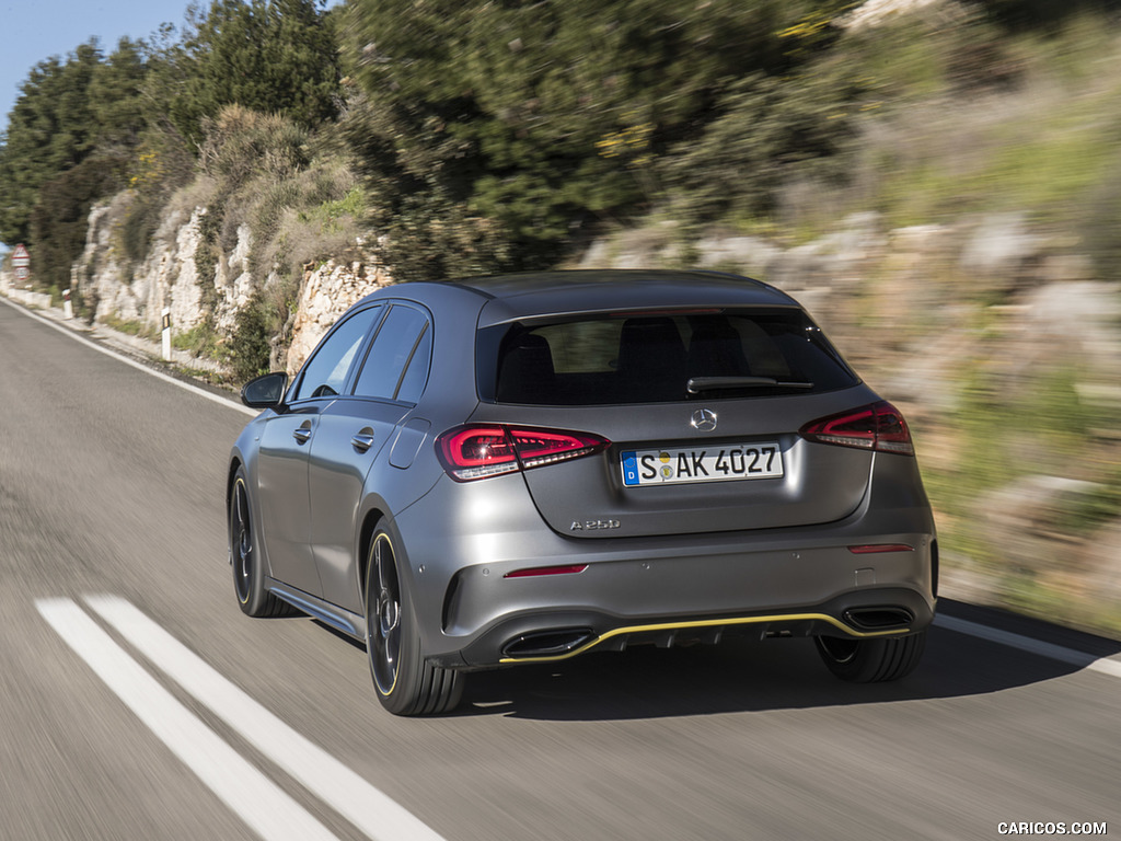 2019 Mercedes-Benz A-Class A250 AMG Line (Color: Designo Mountain Grey Magno) - Rear