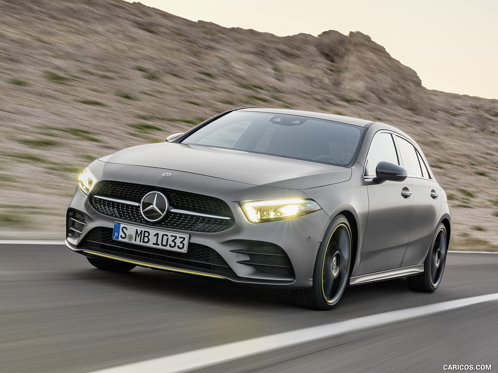 2019 Mercedes-Benz A-Class Edition 1 (Color: Designo Mountain Grey Magno) - Front