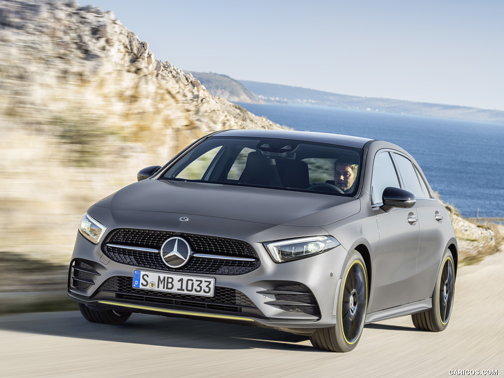 2019 Mercedes-Benz A-Class Edition 1 (Color: Designo Mountain Grey Magno) - Front