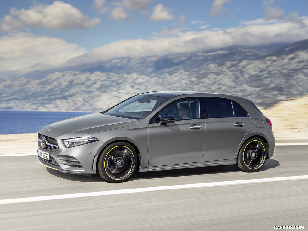 2019 Mercedes-Benz A-Class Edition 1 (Color: Designo Mountain Grey Magno) - Side