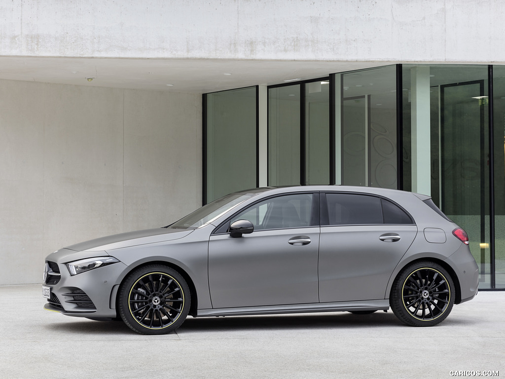 2019 Mercedes-Benz A-Class Edition 1 (Color: Designo Mountain Grey Magno) - Side