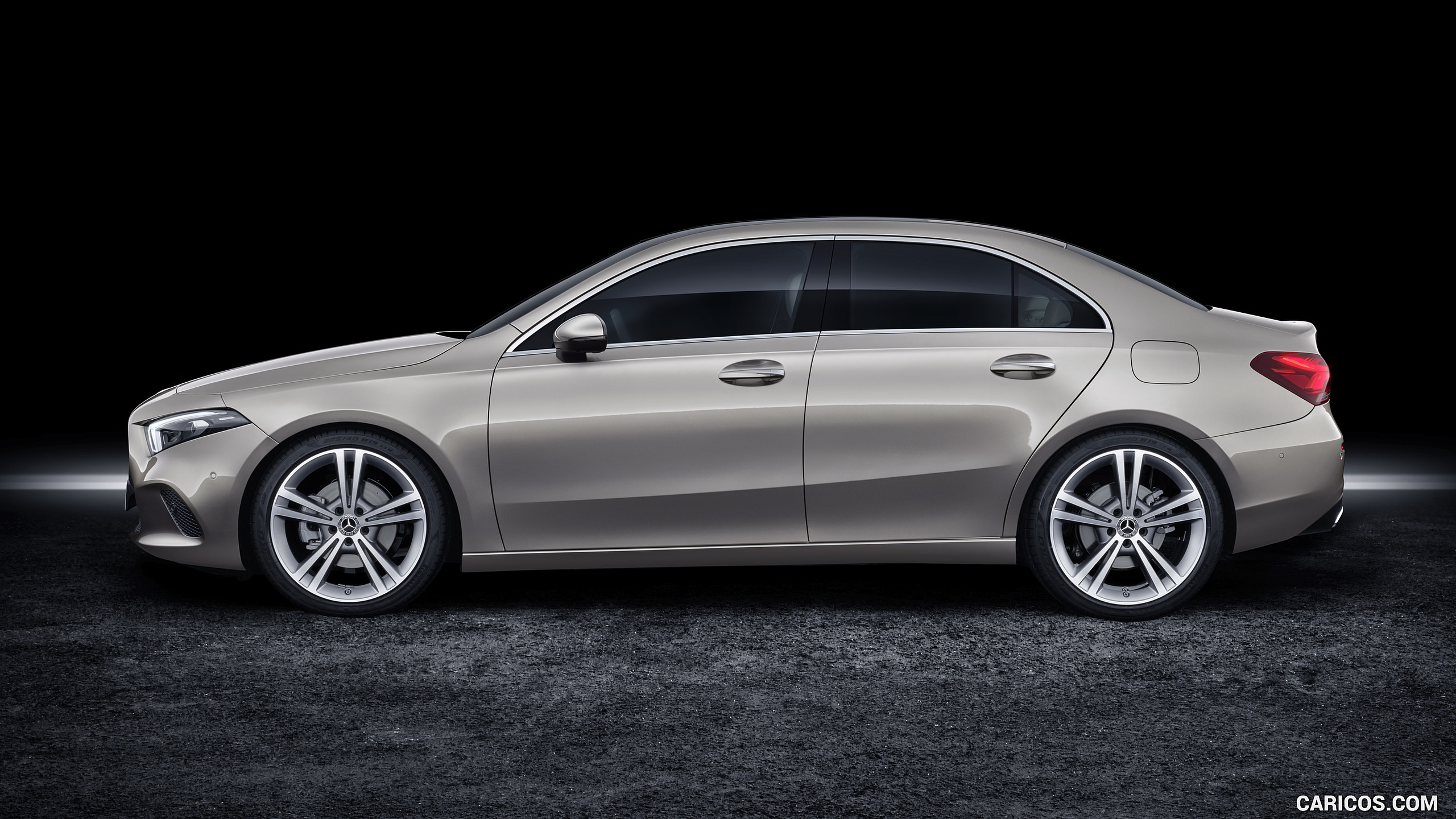 2019 Mercedes-Benz A-Class Sedan (Color: Mojave Silver) - Side, #46 of 214