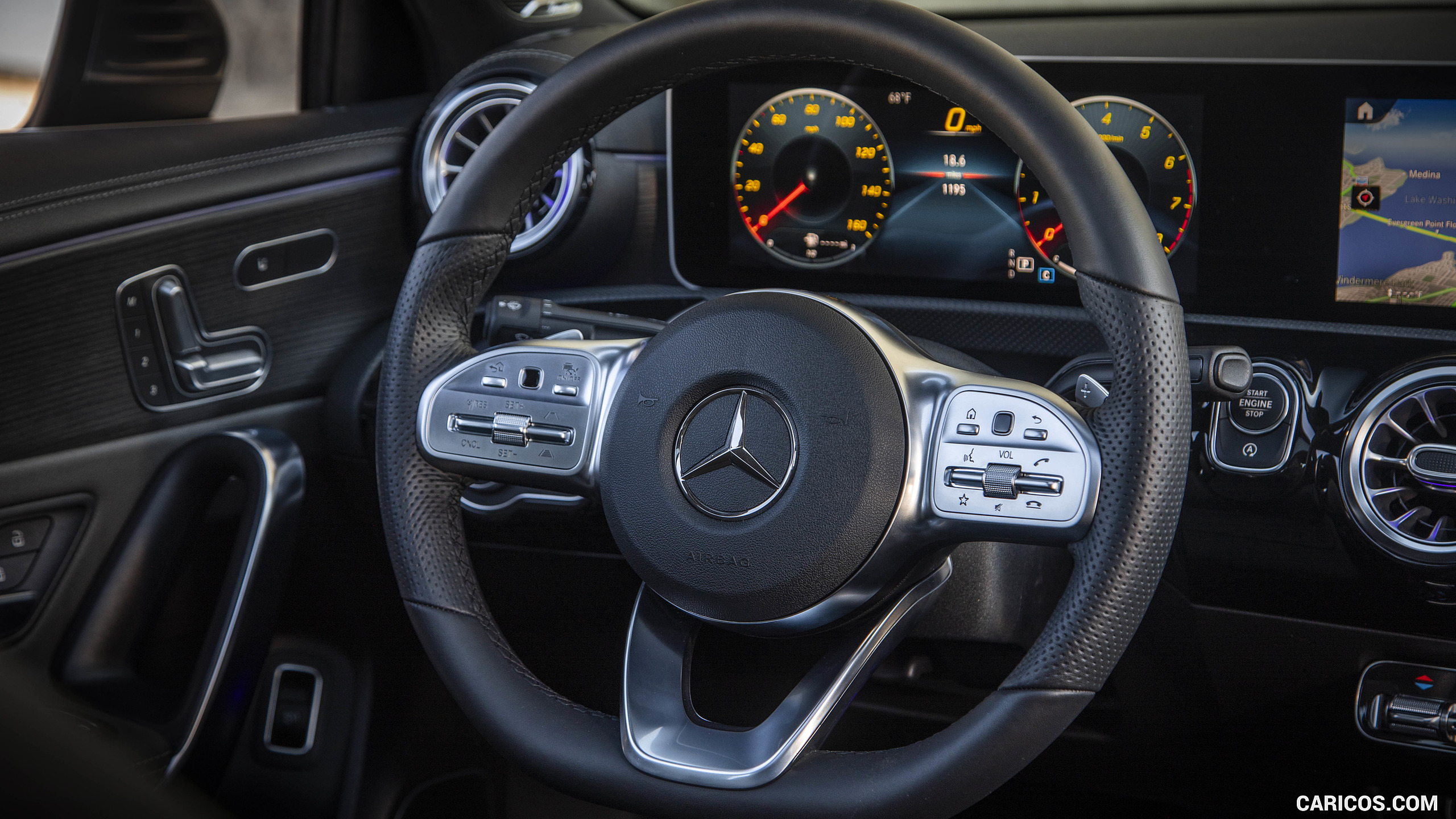 2019 Mercedes-Benz A-Class Sedan (US-Spec) - Interior, Steering Wheel, #156 of 214
