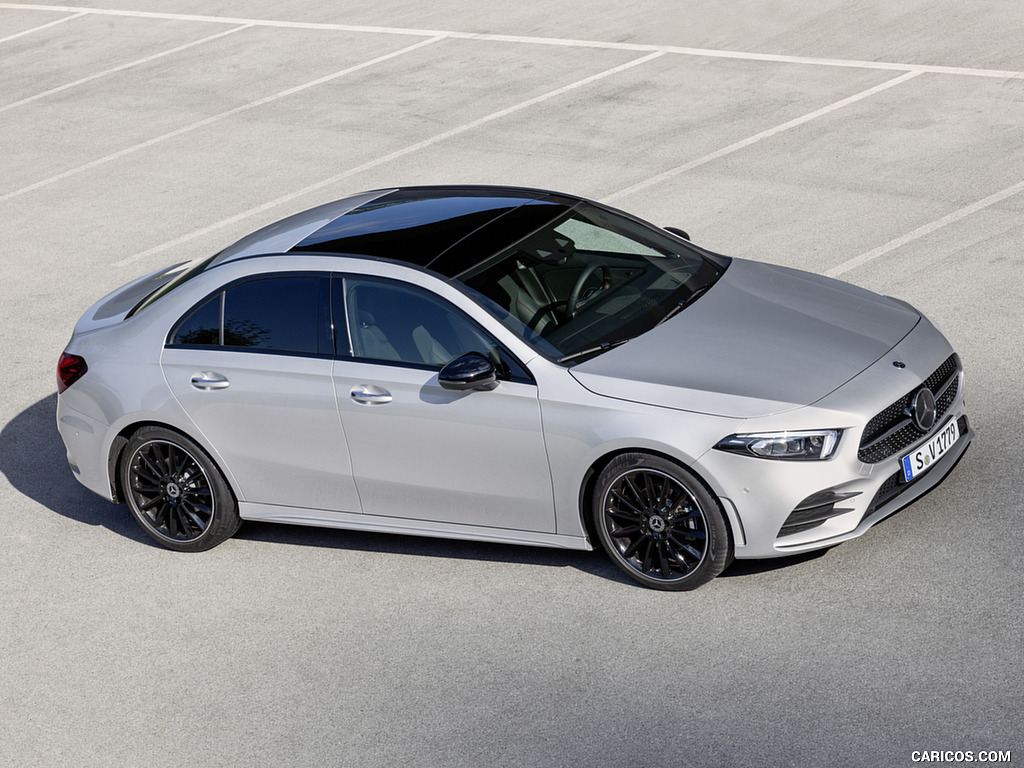 2019 Mercedes-Benz A-Class Sedan (Color: Iridium Silver) - Front Three-Quarter