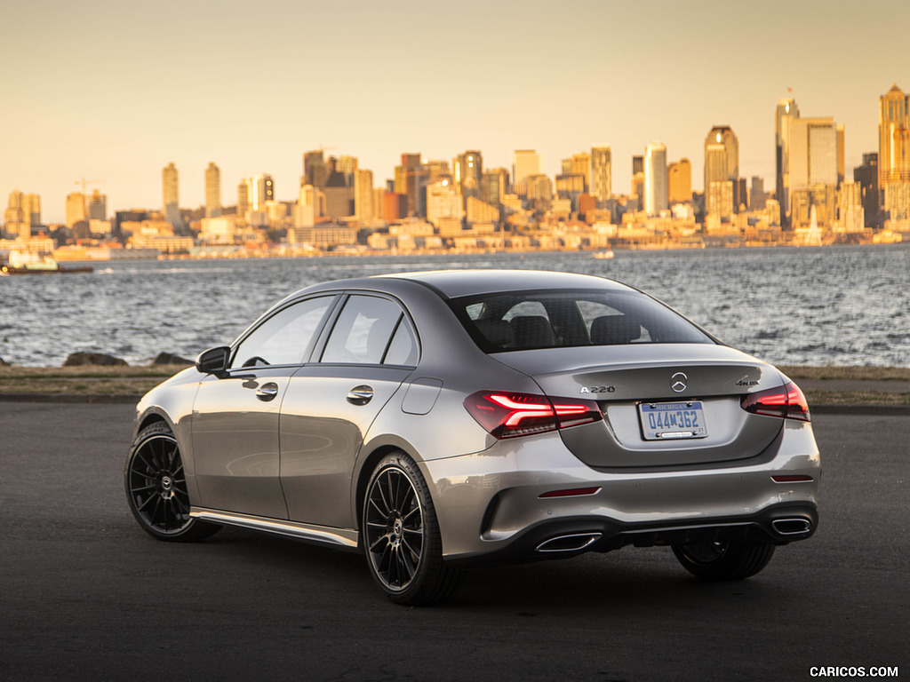 2019 Mercedes-Benz A-Class Sedan (US-Spec) - Rear Three-Quarter