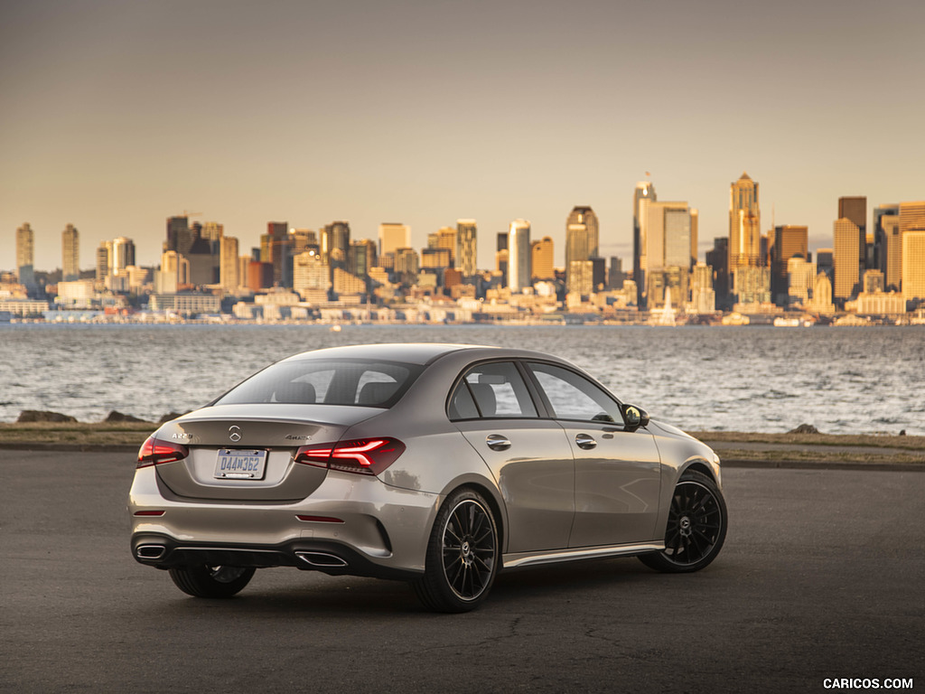 2019 Mercedes-Benz A-Class Sedan (US-Spec) - Rear Three-Quarter