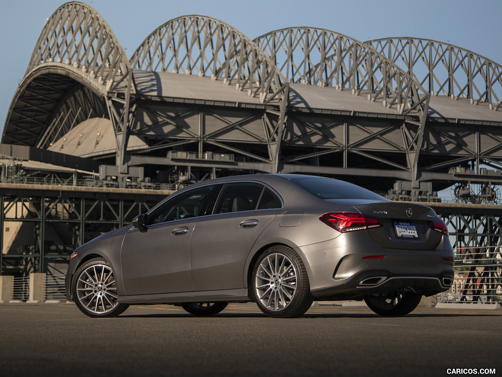 2019 Mercedes-Benz A-Class Sedan (US-Spec) - Rear Three-Quarter