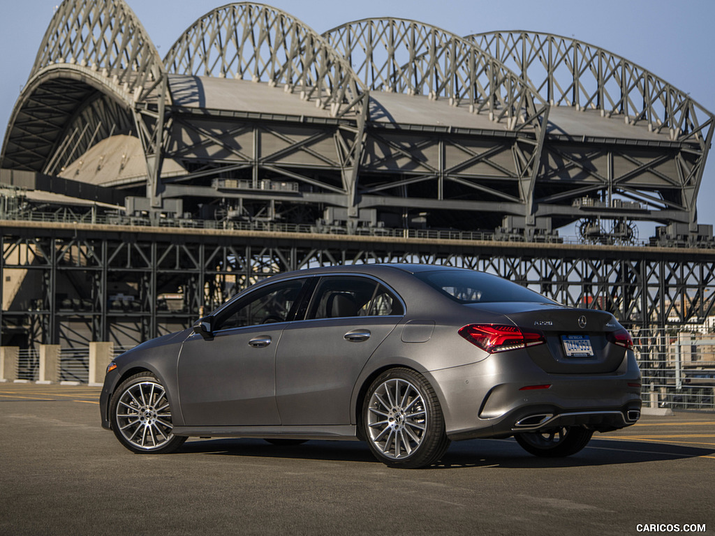 2019 Mercedes-Benz A-Class Sedan (US-Spec) - Rear Three-Quarter