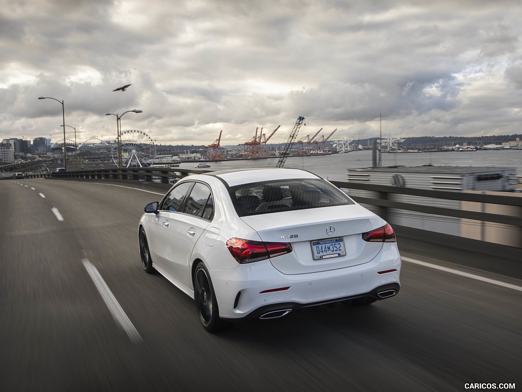 2019 Mercedes-Benz A-Class Sedan (US-Spec) - Rear Three-Quarter