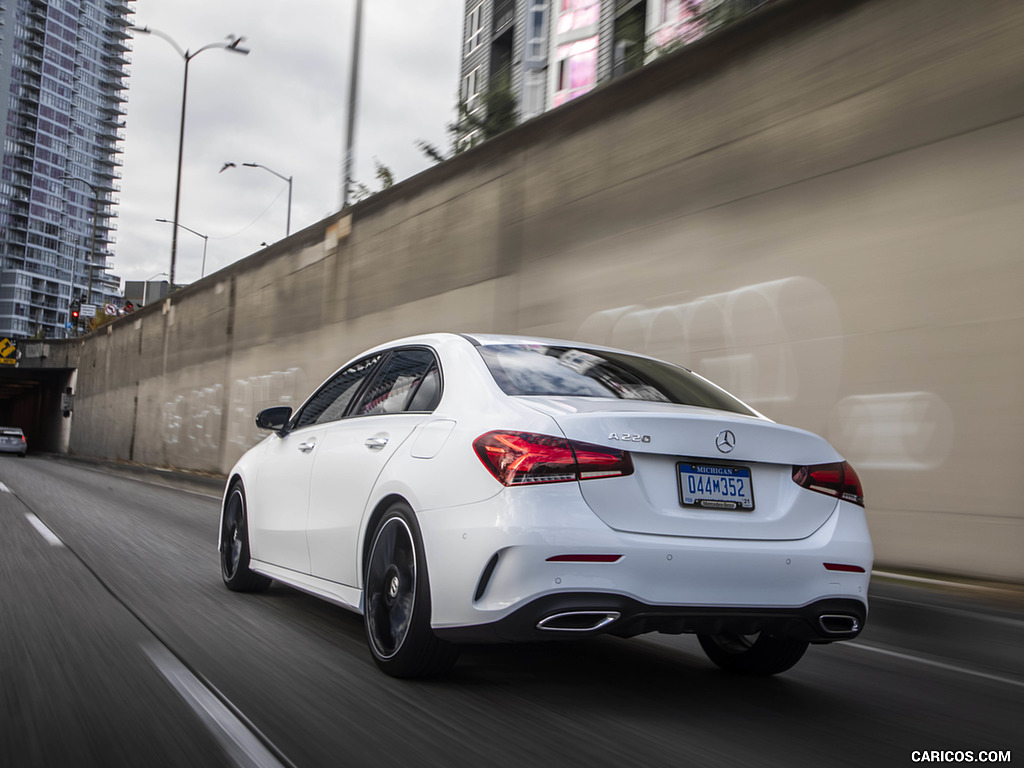 2019 Mercedes-Benz A-Class Sedan (US-Spec) - Rear Three-Quarter