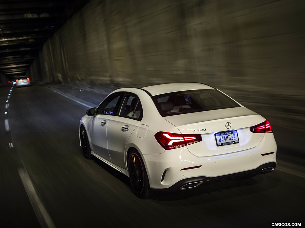 2019 Mercedes-Benz A-Class Sedan (US-Spec) - Rear Three-Quarter