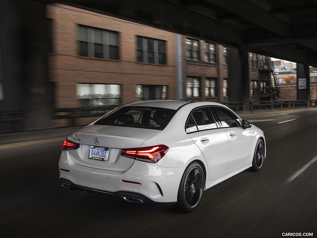 2019 Mercedes-Benz A-Class Sedan (US-Spec) - Rear Three-Quarter