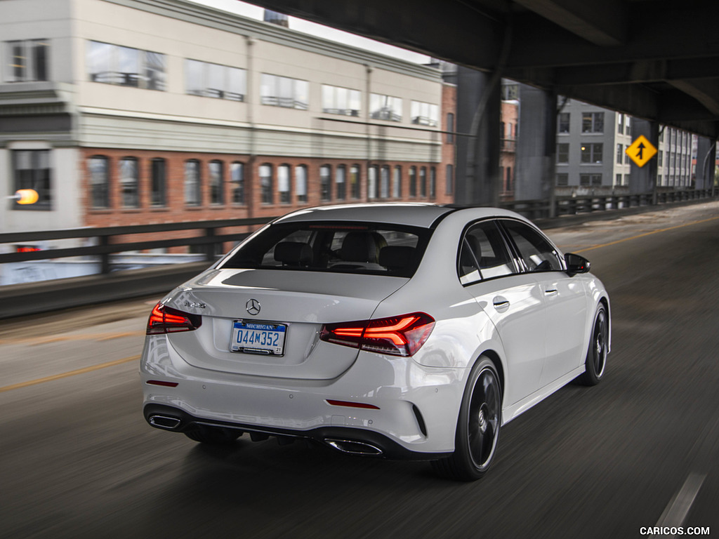 2019 Mercedes-Benz A-Class Sedan (US-Spec) - Rear Three-Quarter