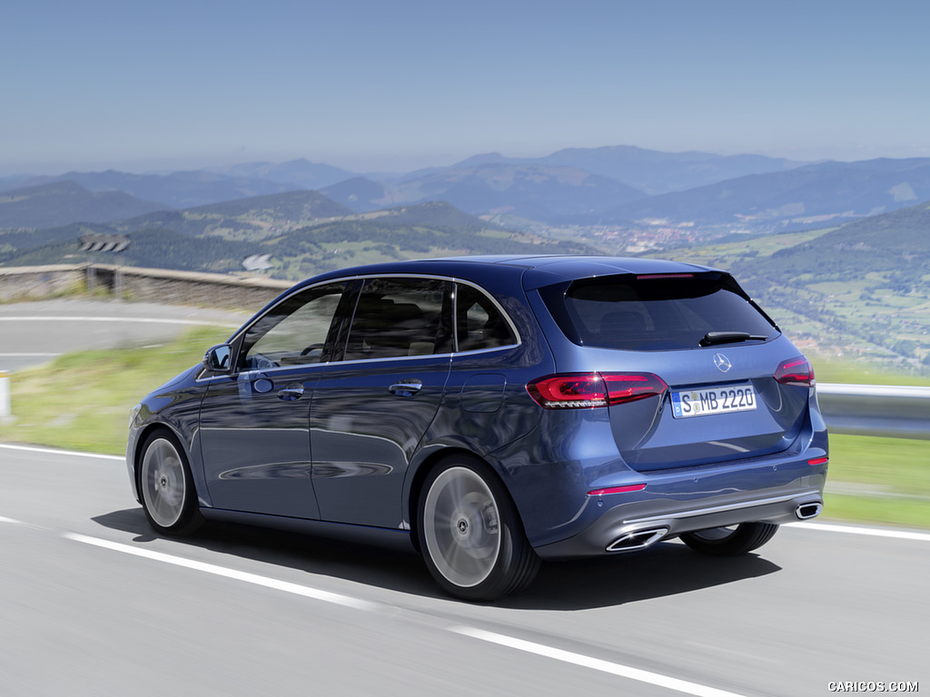 2019 Mercedes-Benz B-Class (Color: Denim Blue) - Rear Three-Quarter