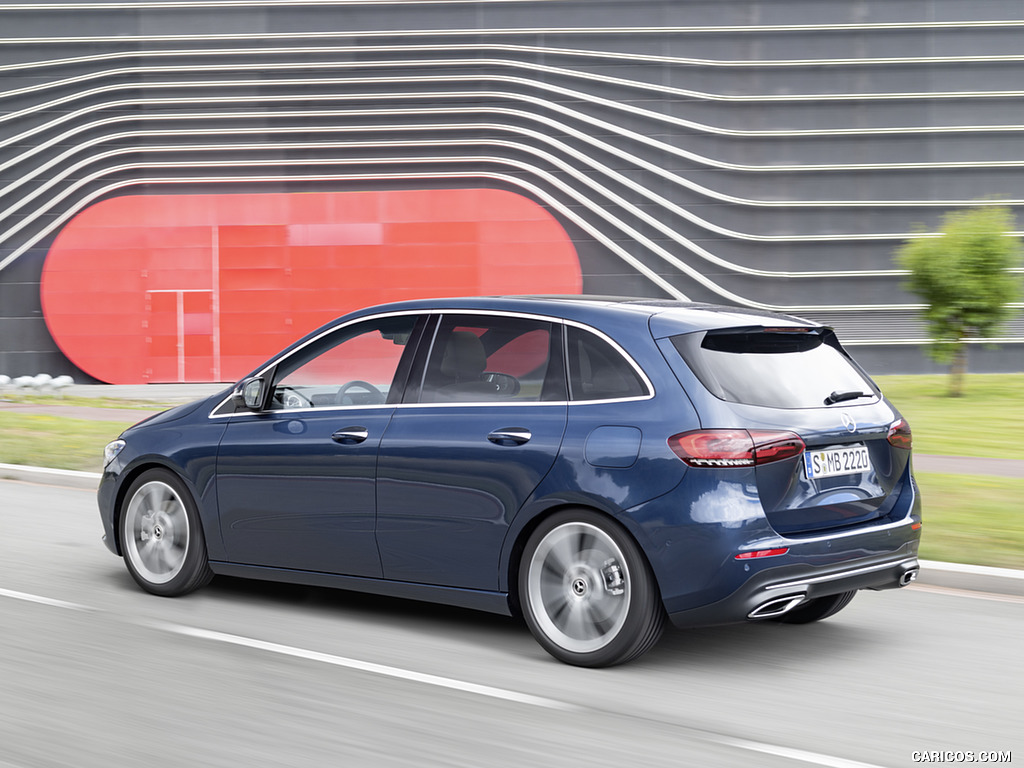 2019 Mercedes-Benz B-Class (Color: Denim Blue) - Rear Three-Quarter