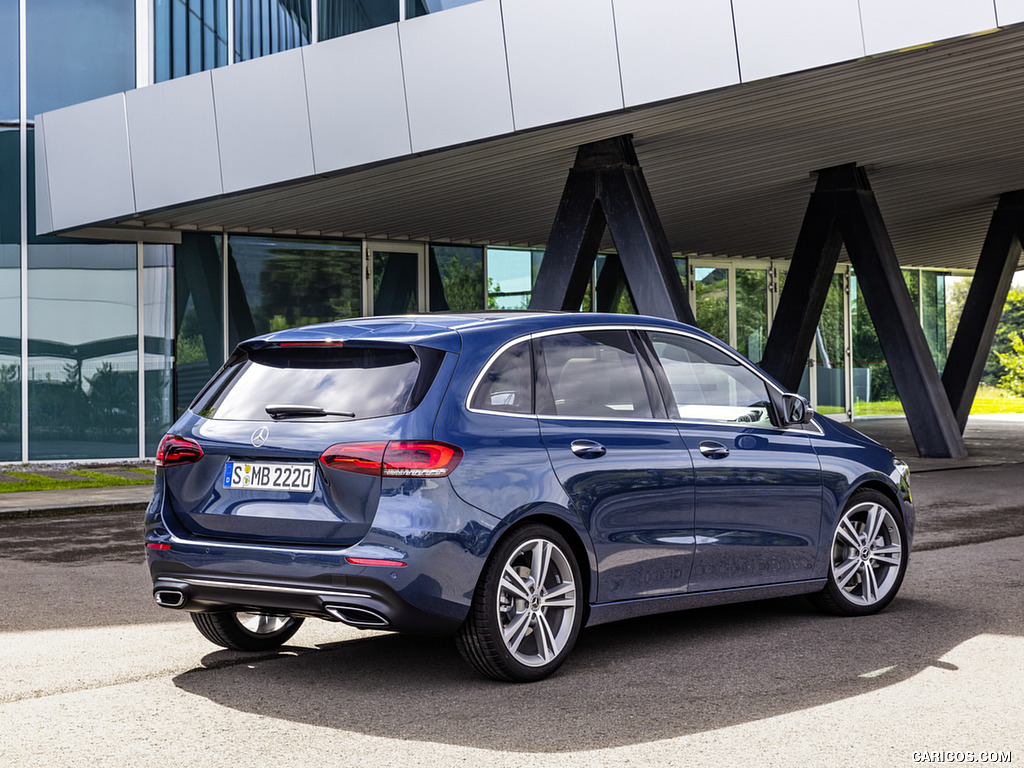 2019 Mercedes-Benz B-Class (Color: Denim Blue) - Rear Three-Quarter