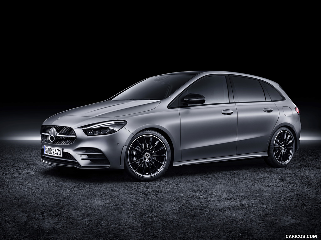 2019 Mercedes-Benz B-Class AMG Line (Color: Designo Mountain Grey Magno) - Front Three-Quarter