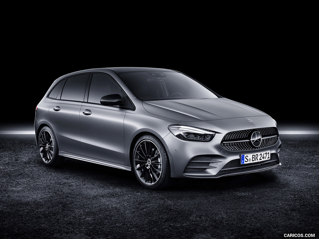 2019 Mercedes-Benz B-Class AMG Line (Color: Designo Mountain Grey Magno) - Front Three-Quarter