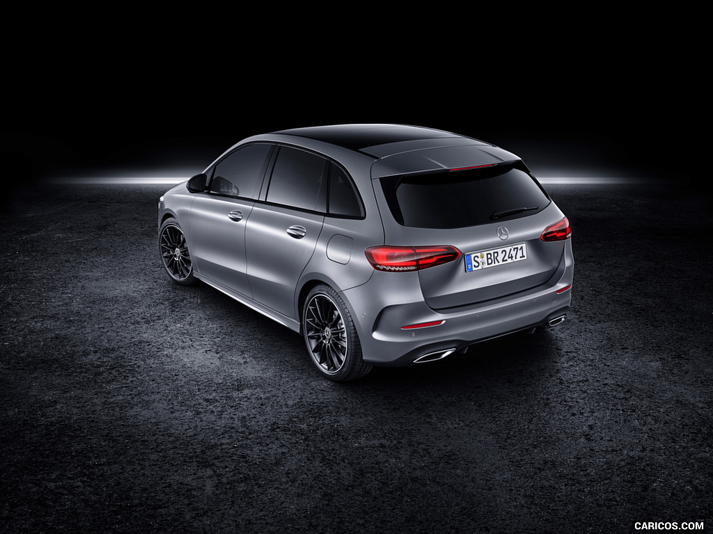 2019 Mercedes-Benz B-Class AMG Line (Color: Designo Mountain Grey Magno) - Rear Three-Quarter