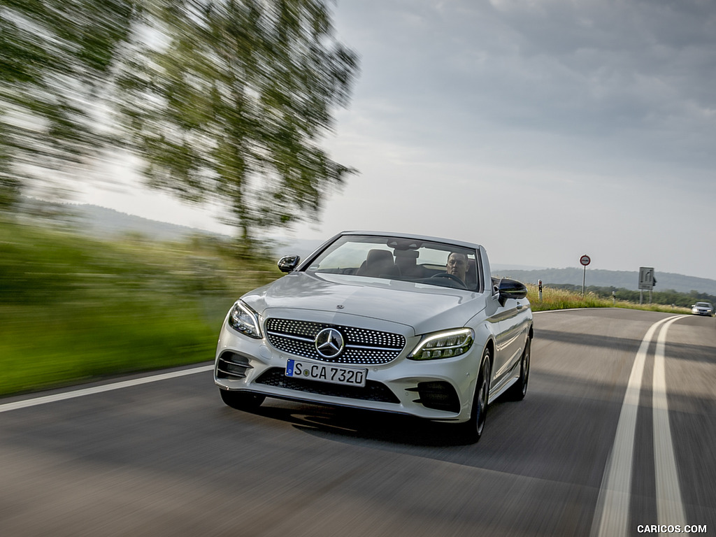 2019 Mercedes-Benz C-Class C300 Cabrio (Color: Diamond White) - Front