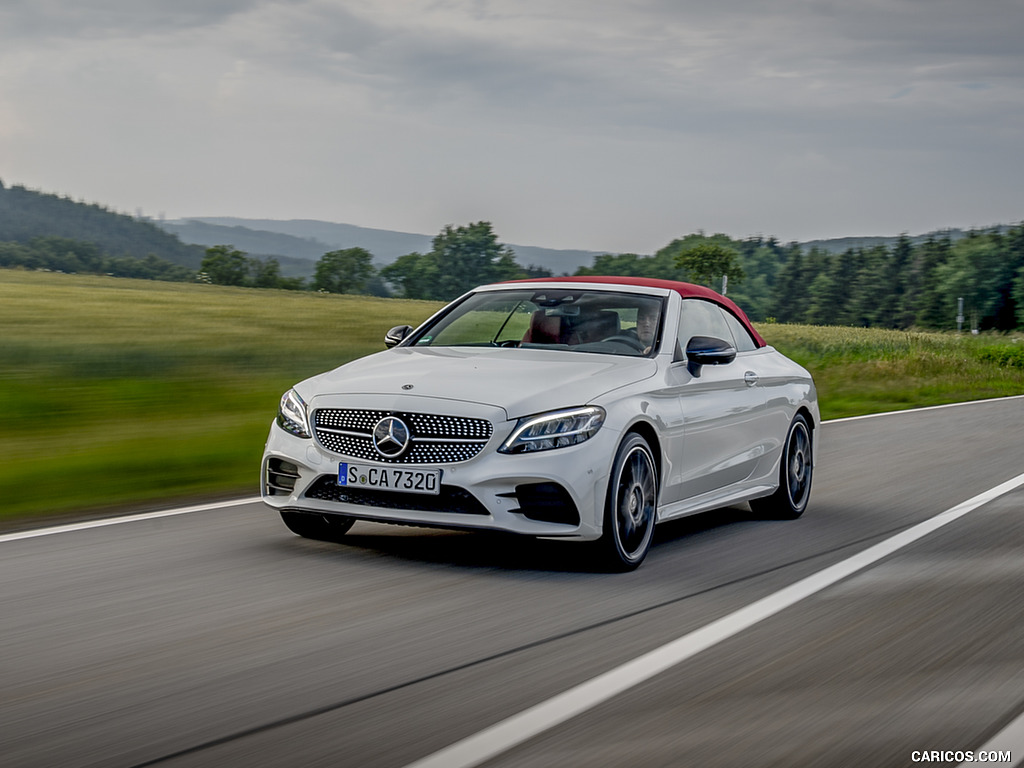 2019 Mercedes-Benz C-Class C300 Cabrio (Color: Diamond White) - Front