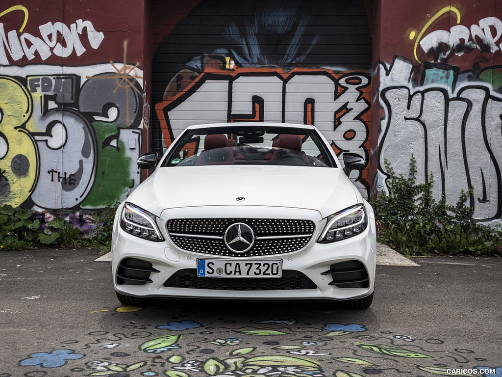 2019 Mercedes-Benz C-Class C300 Cabrio (Color: Diamond White) - Front