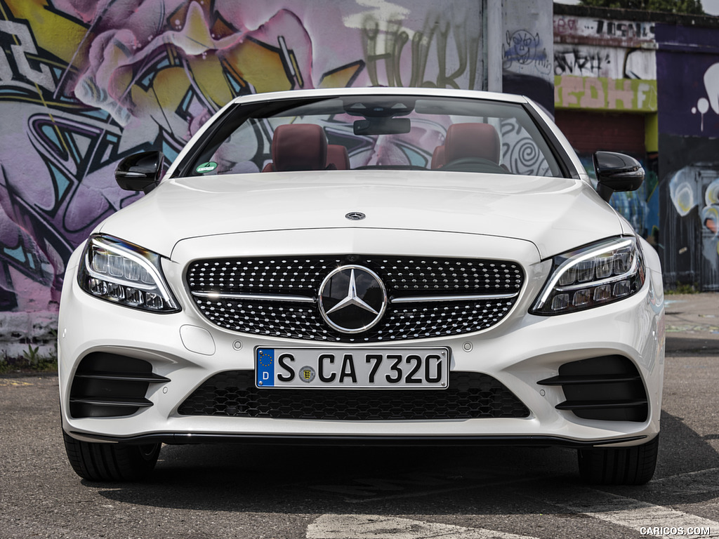 2019 Mercedes-Benz C-Class C300 Cabrio (Color: Diamond White) - Front