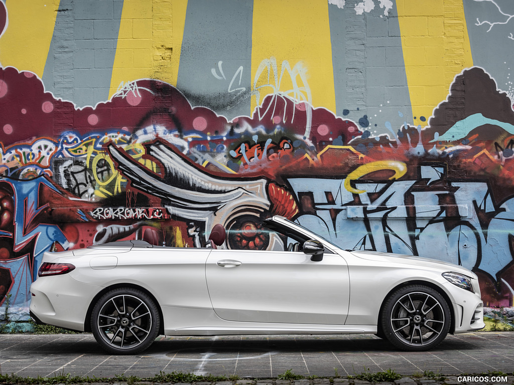 2019 Mercedes-Benz C-Class C300 Cabrio (Color: Diamond White) - Side