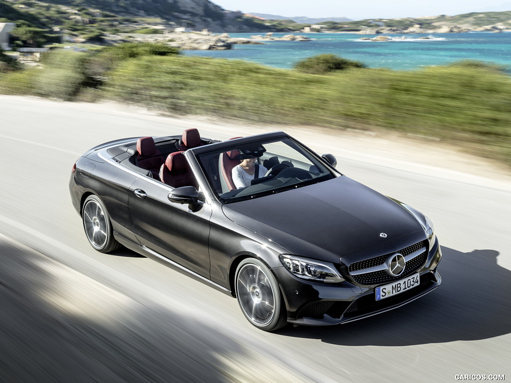 2019 Mercedes-Benz C-Class Cabrio (Color: Graphite Grey) - Front Three-Quarter